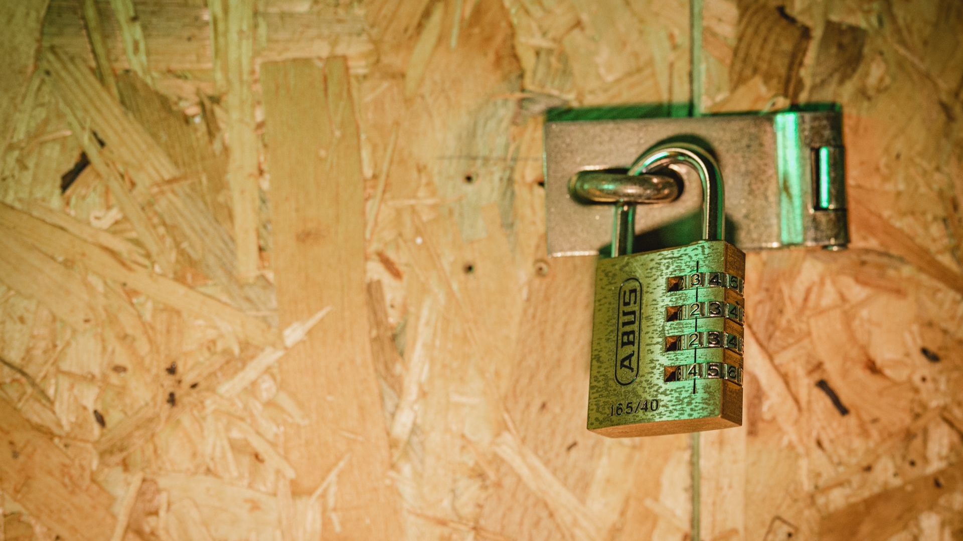 Vorhängeschloss eines Lagerraums