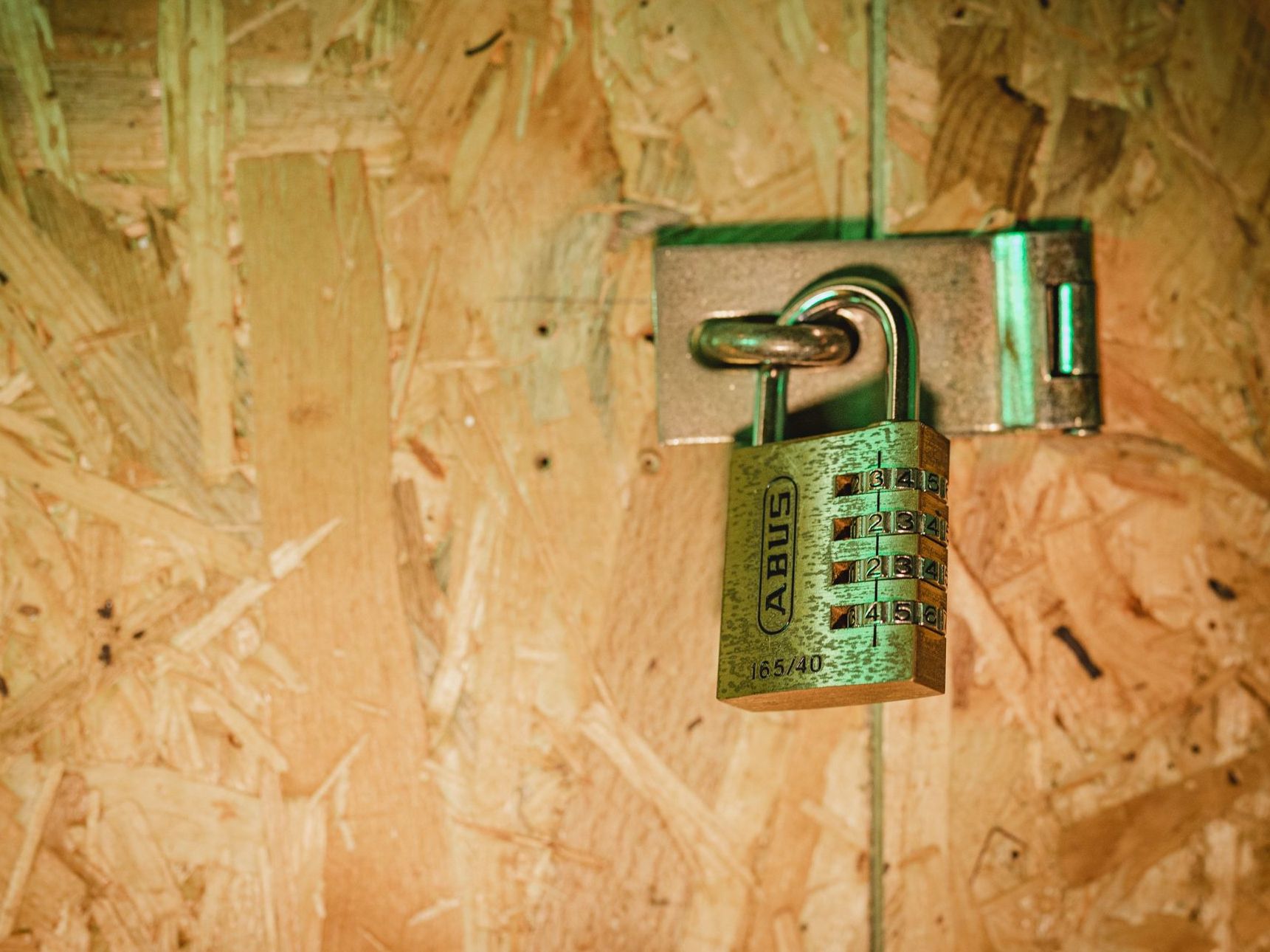 Vorhängeschloss eines Lagerraums